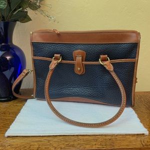 Dooney & Bourke blue pebble leather satchel